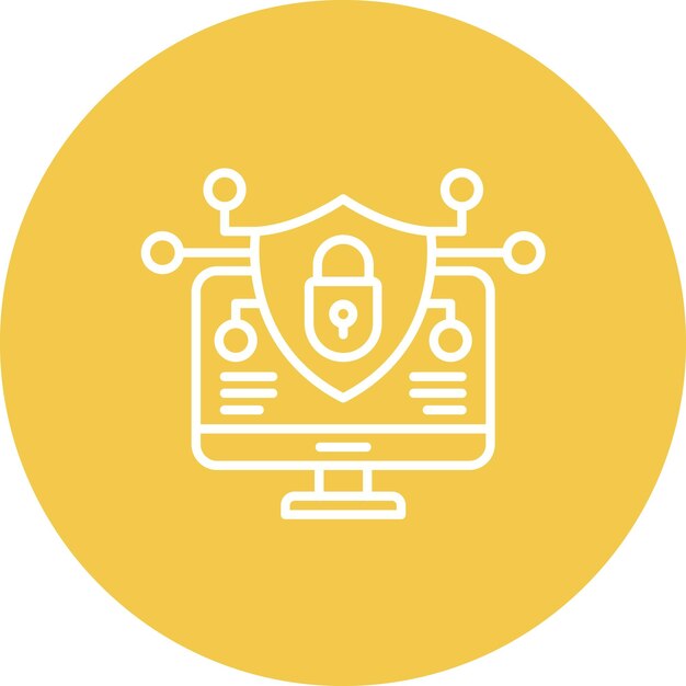 Imagen vectorial de icono de seguridad del sitio web Se puede utilizar para marketing