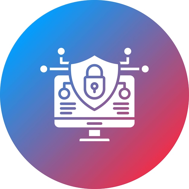Imagen vectorial de icono de seguridad del sitio web Se puede utilizar para marketing