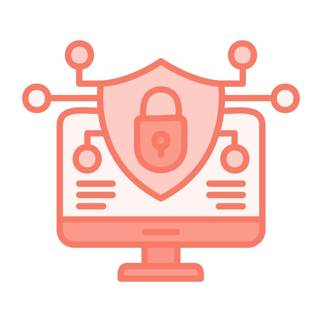 Imagen vectorial de icono de seguridad del sitio web Se puede utilizar para marketing