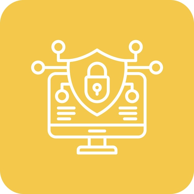 Imagen vectorial de icono de seguridad del sitio web Se puede utilizar para marketing