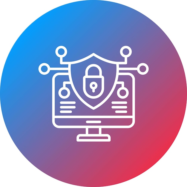 Imagen vectorial de icono de seguridad del sitio web Se puede utilizar para marketing