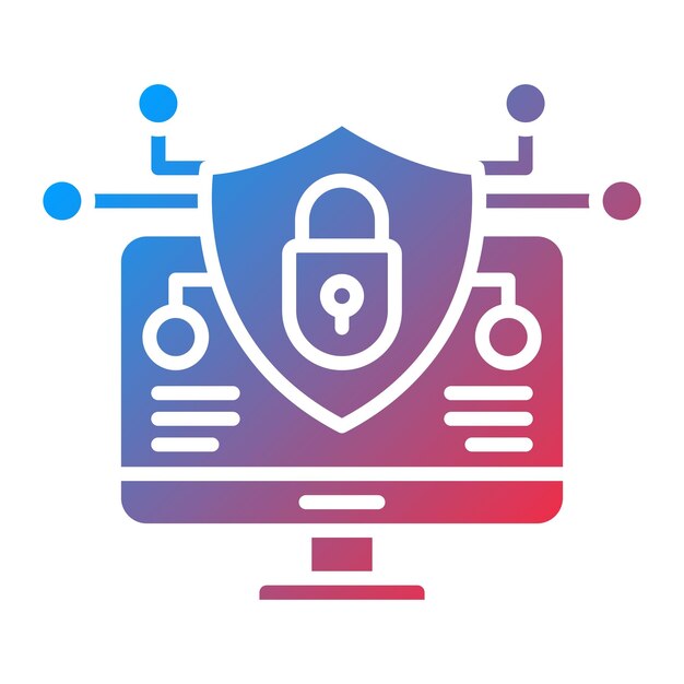 Vector imagen vectorial de icono de seguridad del sitio web se puede utilizar para marketing