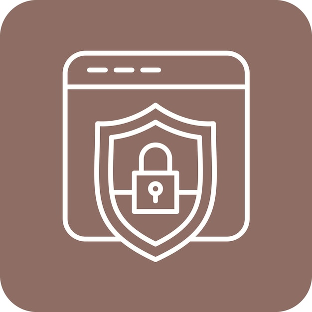 Imagen vectorial de icono de seguridad del sitio web Se puede utilizar para la seguridad cibernética