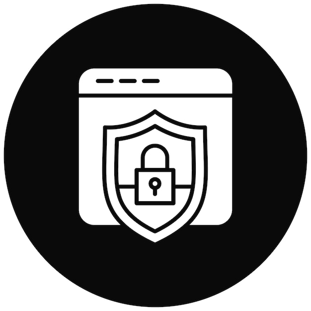 Imagen vectorial de icono de seguridad del sitio web Se puede utilizar para la seguridad cibernética