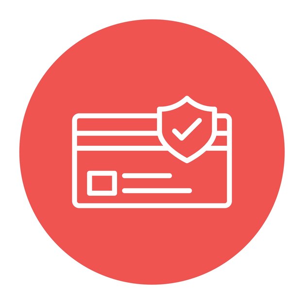 Imagen vectorial del icono de seguridad de la tarjeta Se puede utilizar para el pago seguro