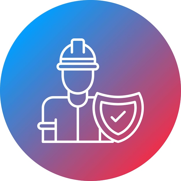 Vector imagen vectorial del icono de seguridad del trabajo puede utilizarse para la fábrica