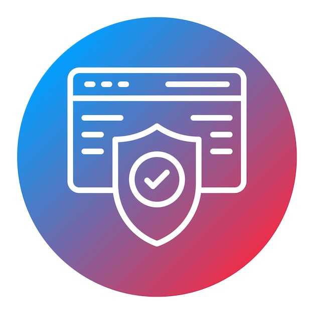 Imagen vectorial de icono de seguridad web Puede utilizarse para la biometría