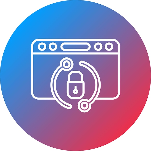 Imagen vectorial de icono de seguridad web Puede utilizarse para el RGPD