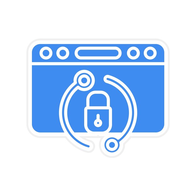 Imagen vectorial de icono de seguridad web Puede utilizarse para el RGPD