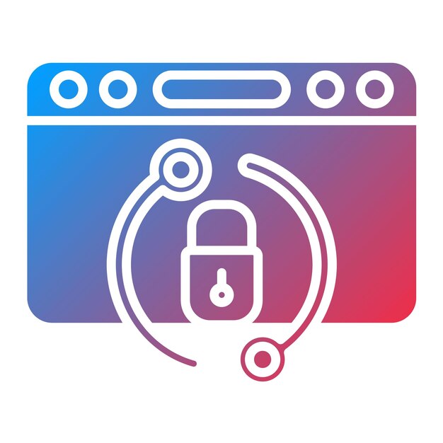 Imagen vectorial de icono de seguridad web Puede utilizarse para el RGPD