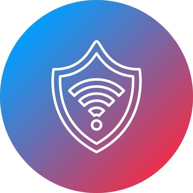 Vector imagen vectorial de icono de seguridad wi-fi se puede usar para seguridad