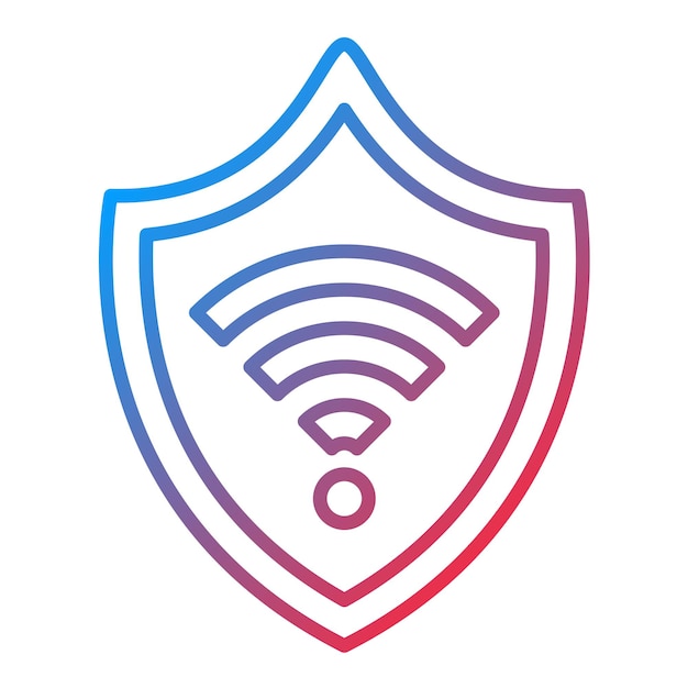 Vector imagen vectorial de icono de seguridad wi-fi se puede usar para seguridad