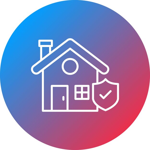 Imagen vectorial del icono del seguro de hogar Se puede utilizar para la vida familiar