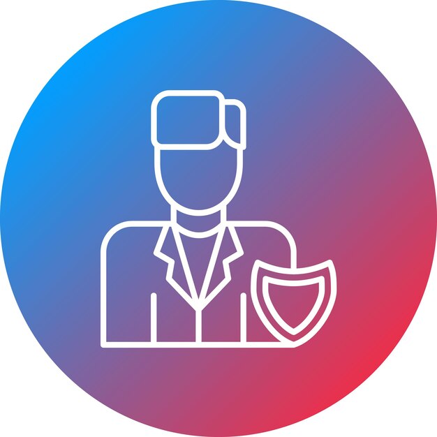 Imagen vectorial de icono de seguro individual Se puede utilizar para la agencia de reclutamiento