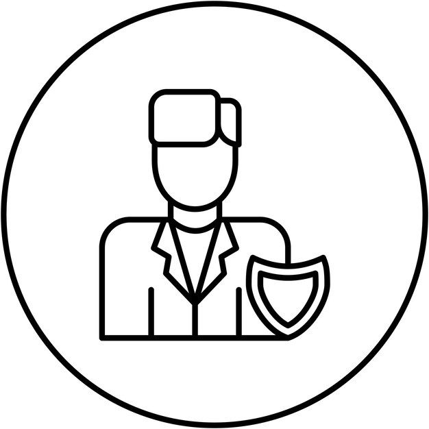 Imagen vectorial de icono de seguro individual Se puede utilizar para la agencia de reclutamiento