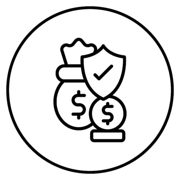 Imagen vectorial del icono de seguro del préstamo Se puede utilizar para el préstamo
