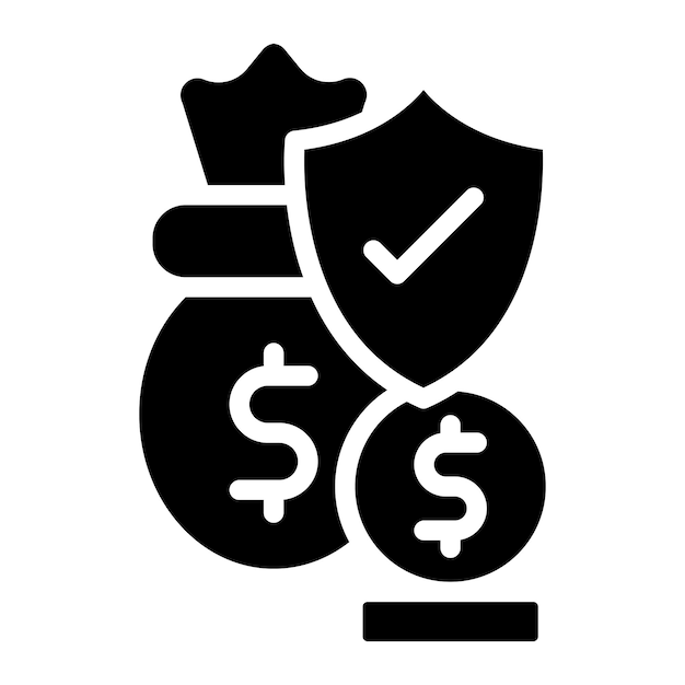 Imagen vectorial del icono de seguro del préstamo Se puede utilizar para el préstamo