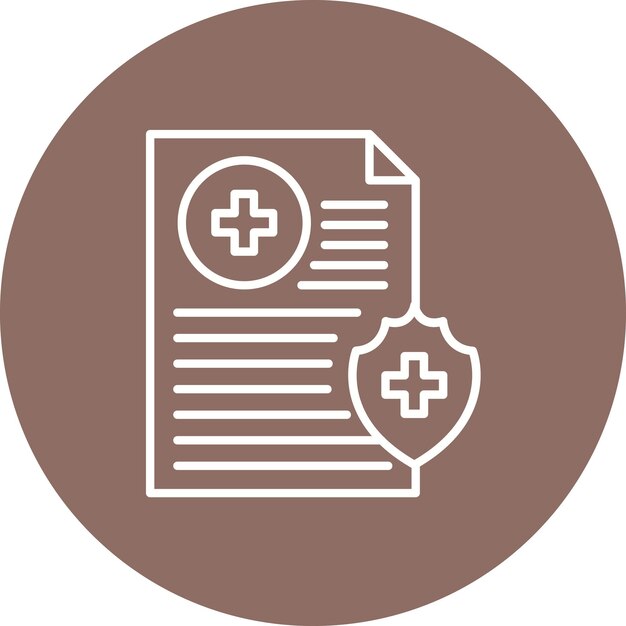 Imagen vectorial del icono del seguro de salud Se puede utilizar para la búsqueda de empleo