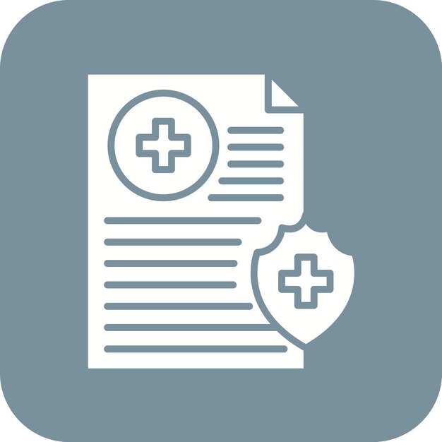 Imagen vectorial del icono del seguro de salud Se puede utilizar para la búsqueda de empleo