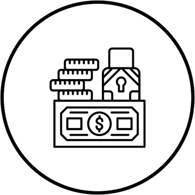 Imagen vectorial de icono seguro y seguro Se puede usar para servicios de dinero en línea