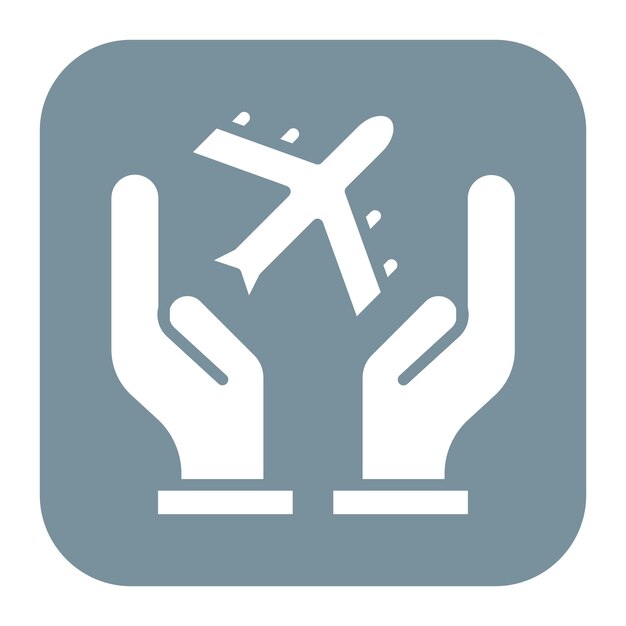 Imagen vectorial del icono de seguro de viaje Se puede utilizar para la planificación de vacaciones