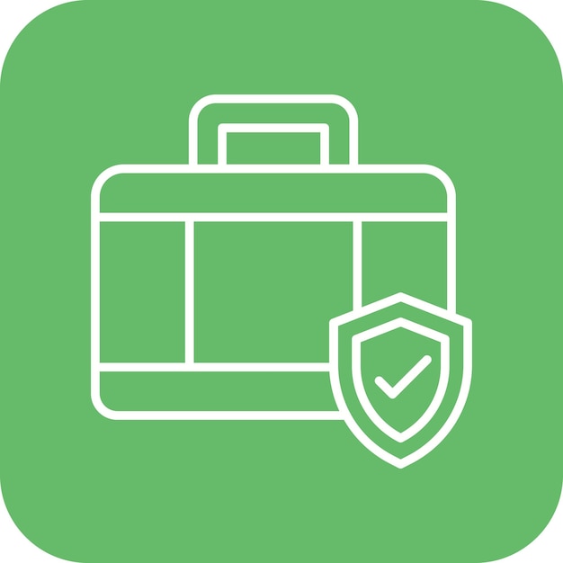Imagen vectorial del icono de seguro de viaje Se puede utilizar para vacaciones y turismo