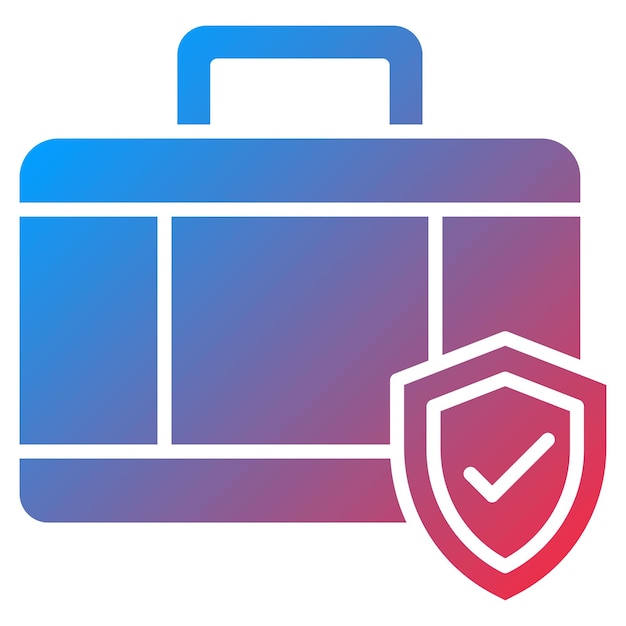 Imagen vectorial del icono de seguro de viaje Se puede utilizar para vacaciones y turismo