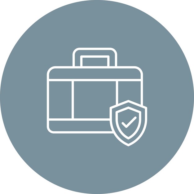 Imagen vectorial del icono de seguro de viaje Se puede utilizar para vacaciones y turismo