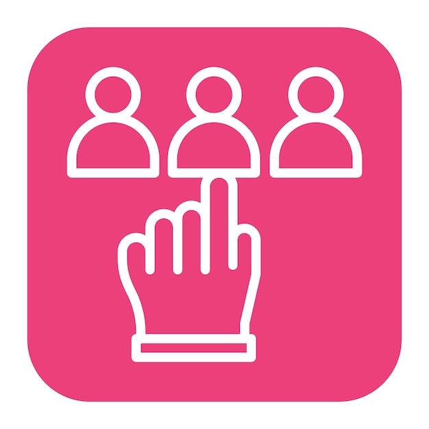 Imagen vectorial del icono de selección Puede utilizarse para Recursos Humanos