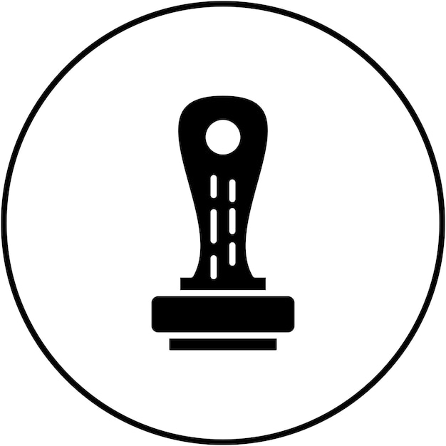 Imagen vectorial de ícono de sello de madera Se puede utilizar para herramientas