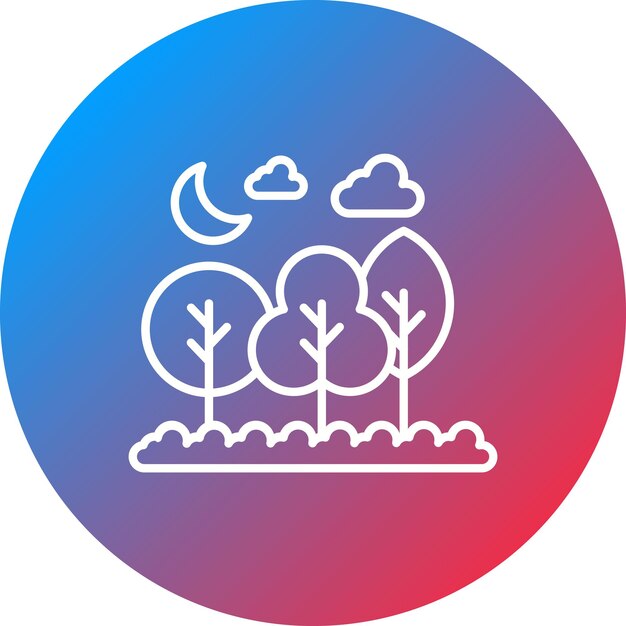 Imagen vectorial del icono de la selva puede usarse para In The Wild