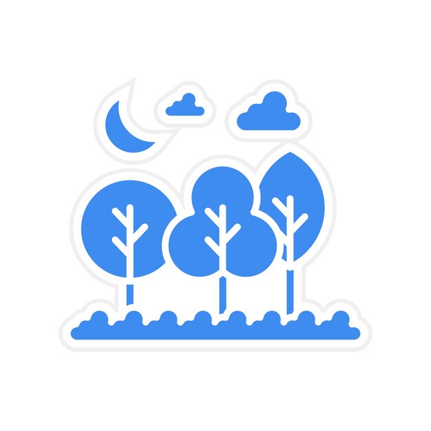 Imagen vectorial del icono de la selva puede usarse para In The Wild