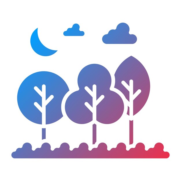 Imagen vectorial del icono de la selva puede usarse para In The Wild