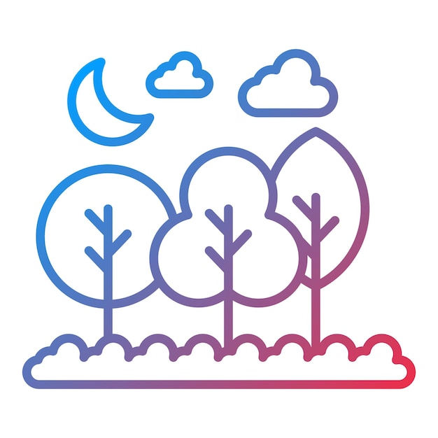 Imagen vectorial del icono de la selva puede usarse para In The Wild
