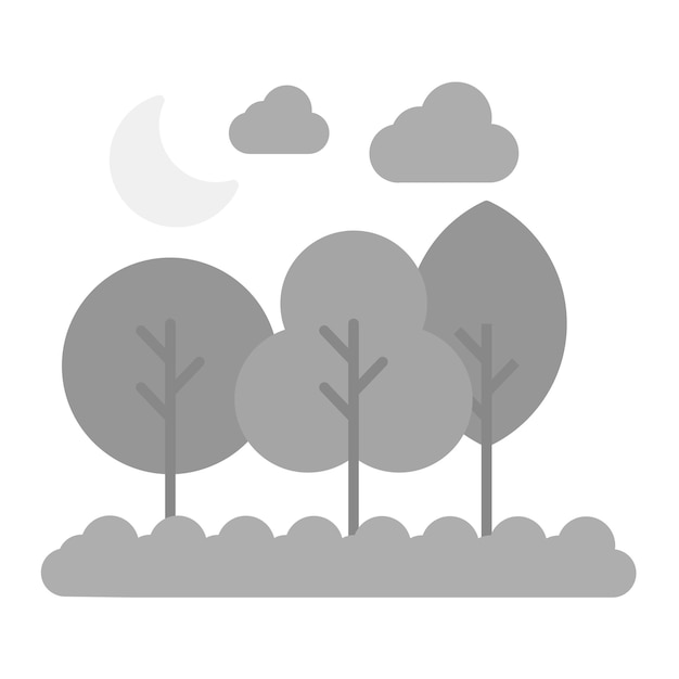 Imagen vectorial del icono de la selva puede usarse para In The Wild