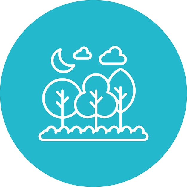 Imagen vectorial del icono de la selva puede usarse para In The Wild