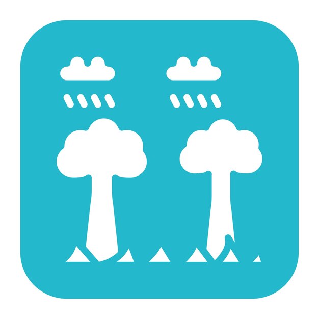 Imagen vectorial del icono de la selva puede usarse para la selva