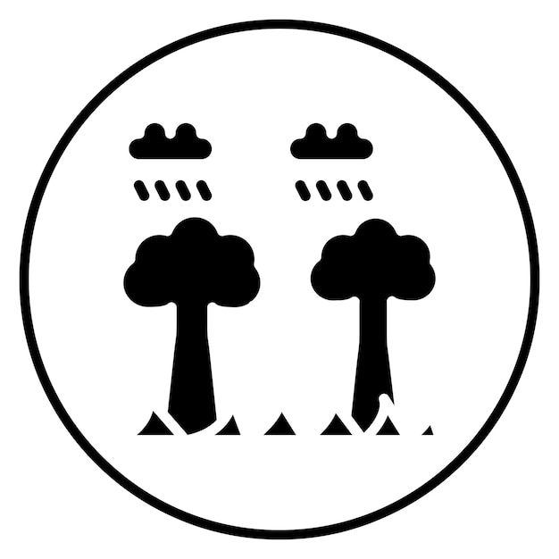 Imagen vectorial del icono de la selva puede usarse para la selva
