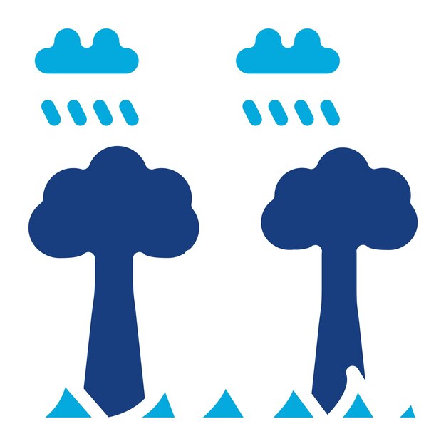 Imagen vectorial del icono de la selva puede usarse para la selva