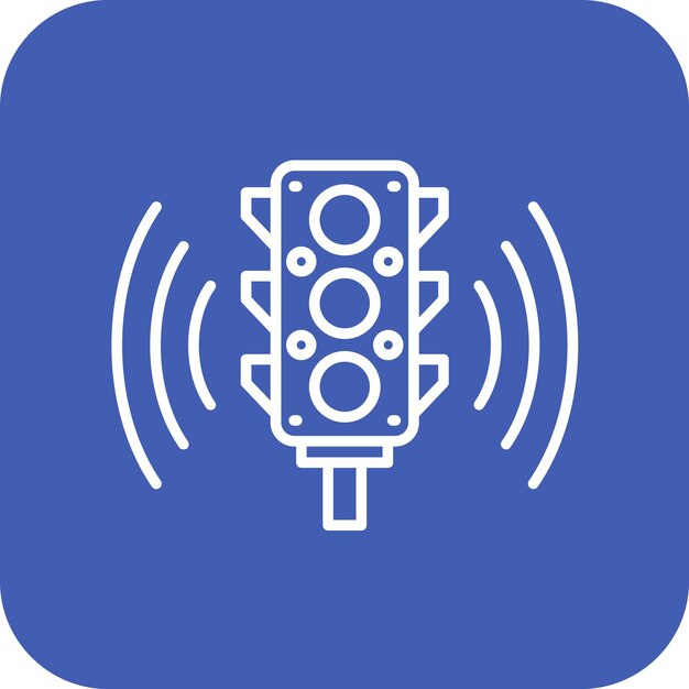 La imagen vectorial del icono de semáforo inteligente se puede utilizar para la inteligencia artificial
