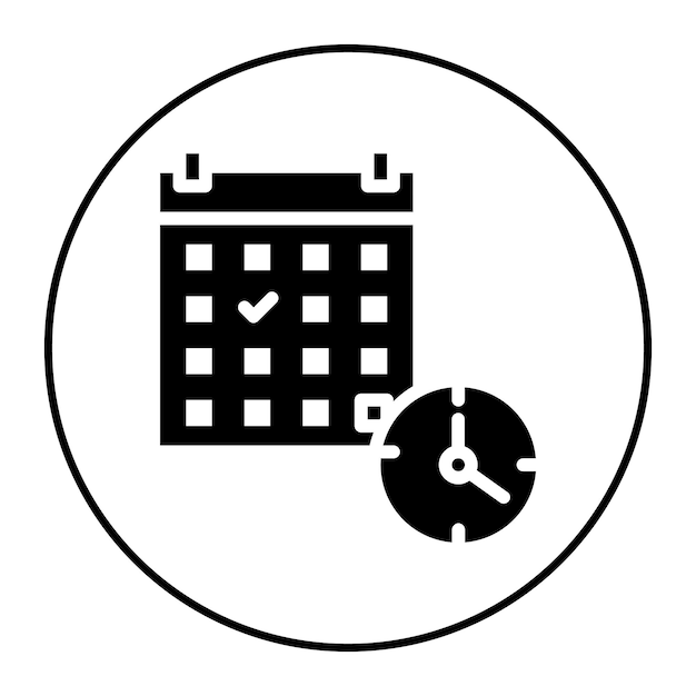 La imagen vectorial del icono de la semana de trabajo más corta se puede usar para Cyberpunk