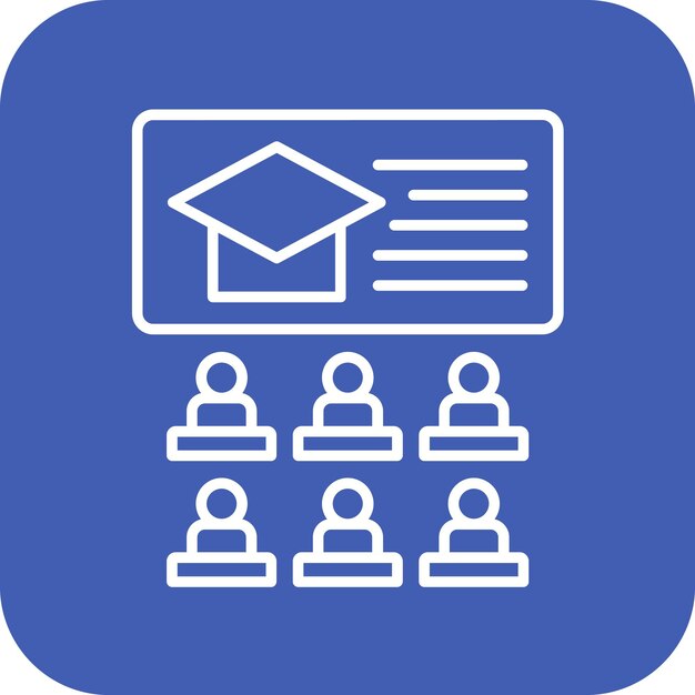 Imagen vectorial del icono del seminario Se puede utilizar para la formación empresarial