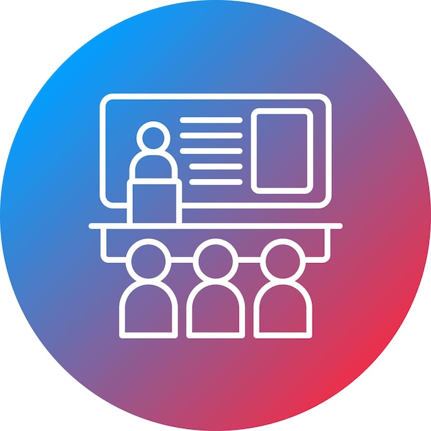 Imagen vectorial del icono del seminario Se puede utilizar para la gestión empresarial