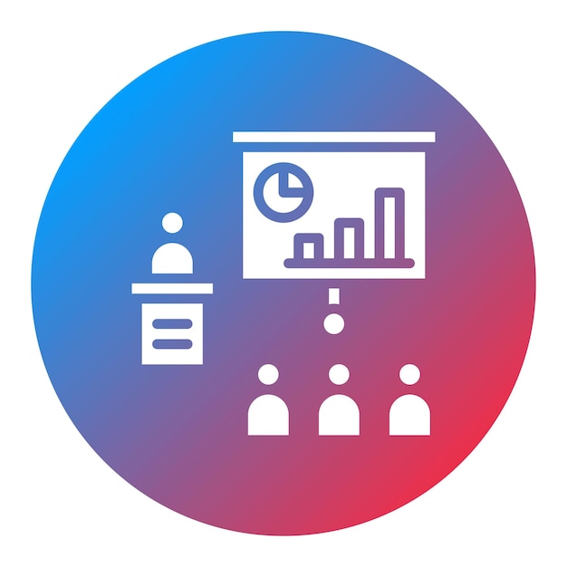 Imagen vectorial del icono del seminario Se puede utilizar para la gestión de productos