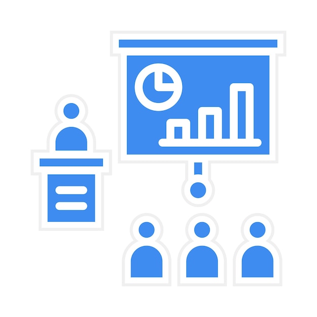 Imagen vectorial del icono del seminario Se puede utilizar para la gestión de productos