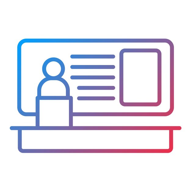 Imagen vectorial del icono del seminario Se puede utilizar para la gestión de proyectos