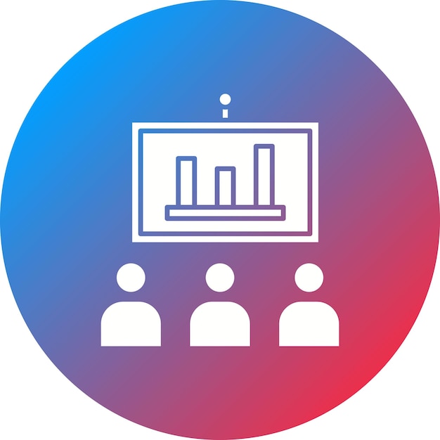 Imagen vectorial del icono del seminario Se puede utilizar para los servicios hoteleros