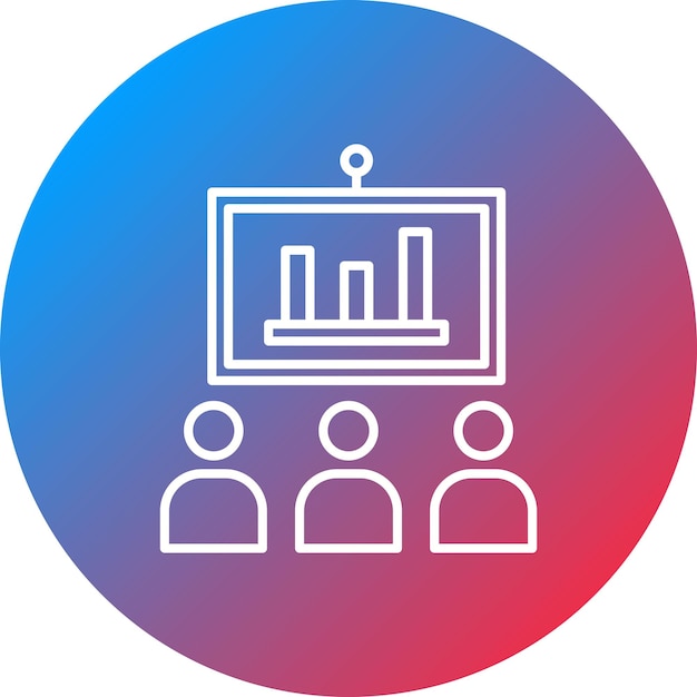 Imagen vectorial del icono del seminario Se puede utilizar para los servicios hoteleros