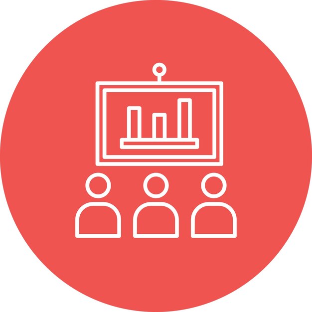 Imagen vectorial del icono del seminario Se puede utilizar para los servicios hoteleros