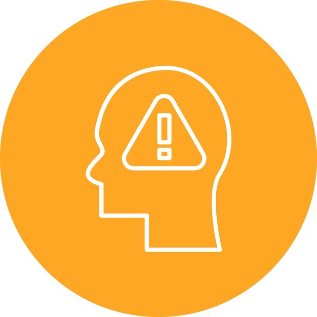 Imagen vectorial de icono de señal de advertencia Puede utilizarse para la salud mental